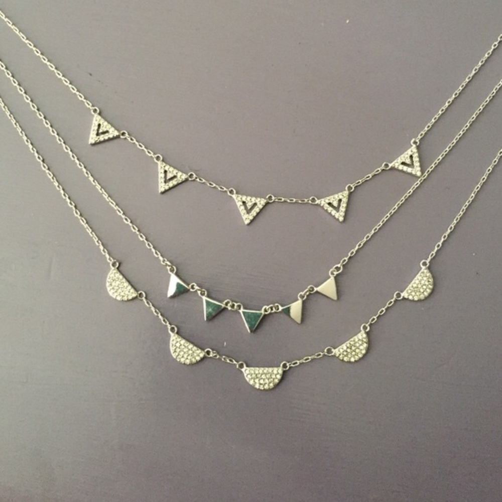 stella and dot pave chevron necklace